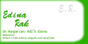 edina rak business card